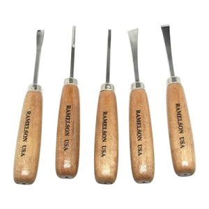 #106 BASIC STRAIGHT HANDLE WOODCARVING 5 PIECE SET