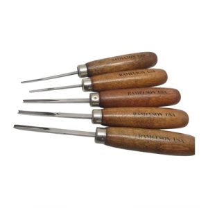 V&U CHISEL CARVING SET CHECKERING & RESORATION 5PC SET
