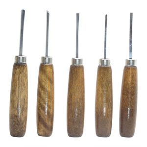#106M SUB MINI STRAIGHT HANDLE WOODCARVING 5 PIECE SET