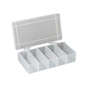 STORAGE BIN, 5 COMPARTMENT, 5-7/8''X3-1/2''X1-3/4'', 2 PACK
