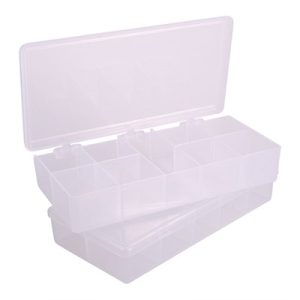 STORAGE BIN, 9 COMPARTMENT, 7''X3-1/2''X1-1/4'', 2 PACK