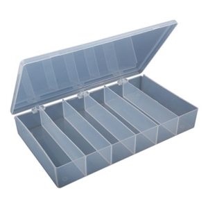 STORAGE BIN, 6 COMPARTMENT, 11'' X 6-1/2'', 1 PACK