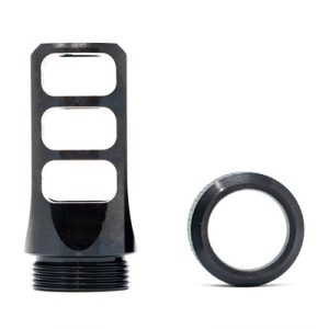 MUZZLOK 8.6 BLACKOUT 3-PORT MUZZLE BRAKE M18X1.5 THREADS BLK