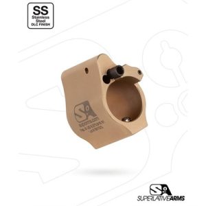 AR-15 SOLID SS ADJUSTABLE GAS BLOCK .625'' TAN