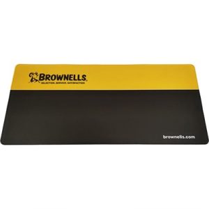 NON-SLIP BENCHMAT DESKPAD 35.43âX17.7â DARK BROWN & YELLOW