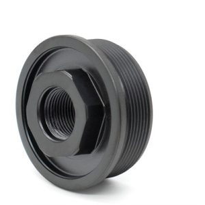 DIRECT THREAD ADAPTER 14X1 LH FACEMOUNT SHOULDER BLACK