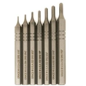 7 PIECE STEEL SHORT ROLL PIN PUNCH SET